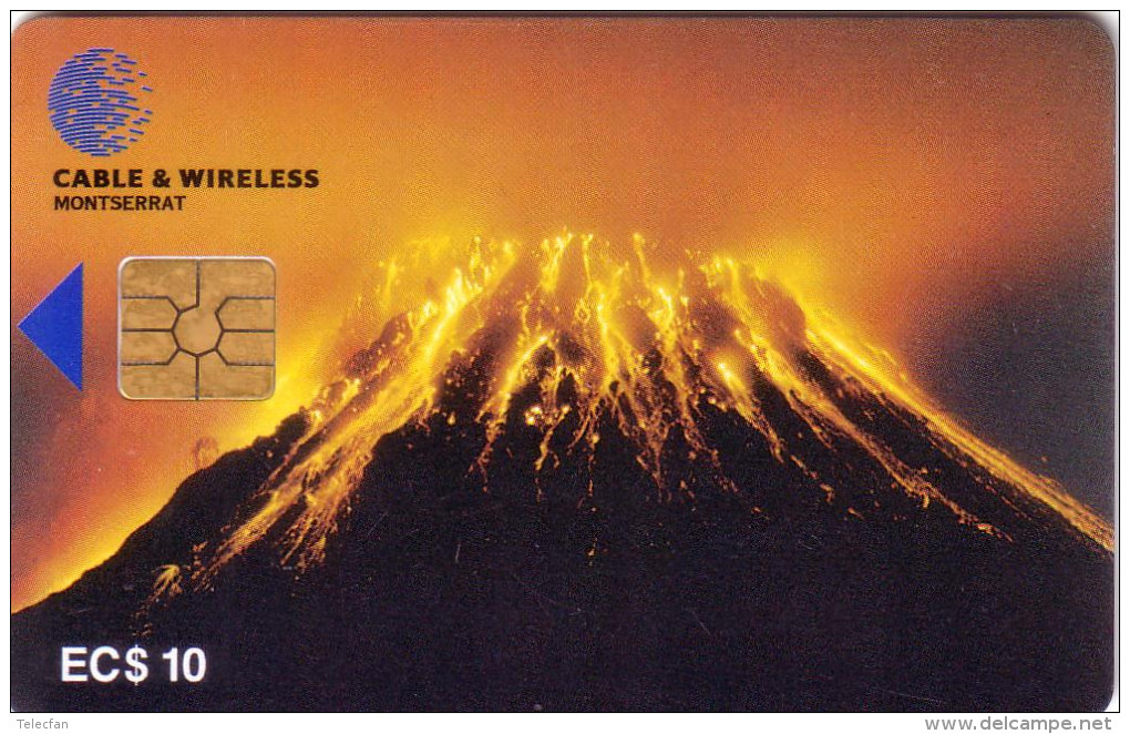 MONTSERRAT VOLCAN VOLCANO SOUFRIERE HILLS 10$ SUPERBE - Vulcani