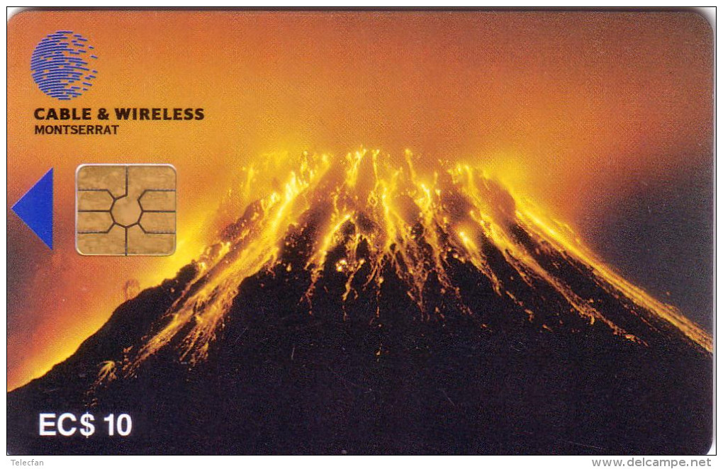 MONTSERRAT VOLCAN VOLCANO SOUFRIERE HILLS 10$ SUPERBE - Volcans