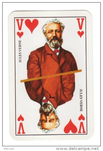 Carte De Jeu JULES VERNE écrivain - Otros & Sin Clasificación