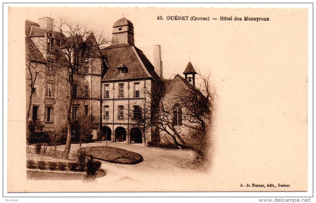 CP, 23, GUERET, Hôtel Des Moneyroux, Vierge - Guéret