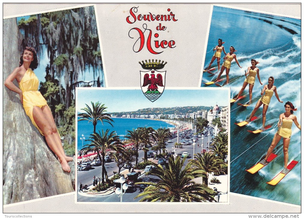 CPSM 06 @ NICE @ Ski Nautique  - Femme - Femmes Pin Up - Wasserski