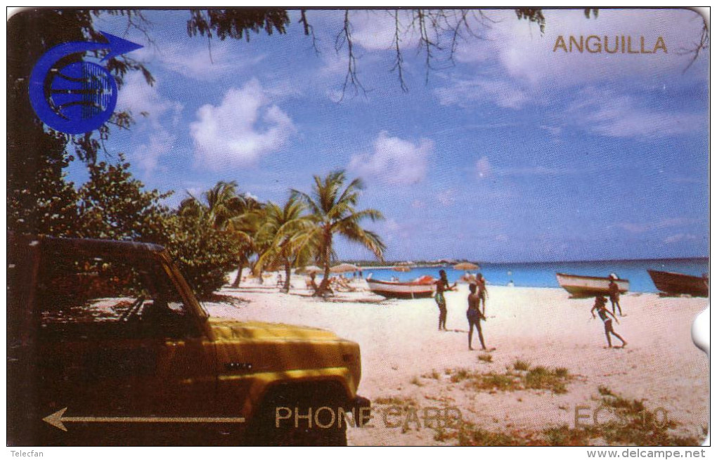 ANGUILA BEACH 10$ N° 1 CAGB..... BIG NOTCH  RARE - Anguilla