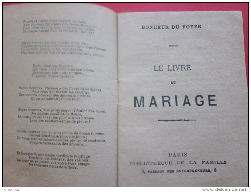 Rare Livret De Mariage Le Bonheur Du Foyer Conseil Précieux Donné Au Couple De 1901 + Icône Religieuse+ Publicités - Documentos Históricos