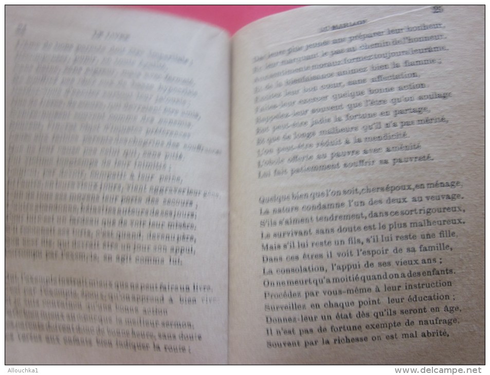 Rare livret de mariage le bonheur du foyer conseil précieux donné au couple de 1901 + icône religieuse+ publicités