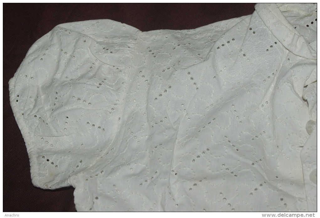 CHEMISIER DENTELLE Et JOURS Enfant BRODERIE ANGLAISE  Manches Courtes - 1900-1940