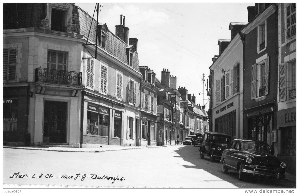 MER (41) Carte Photo Rue J G Dutemps Commerces Automobile Vedette - Mer