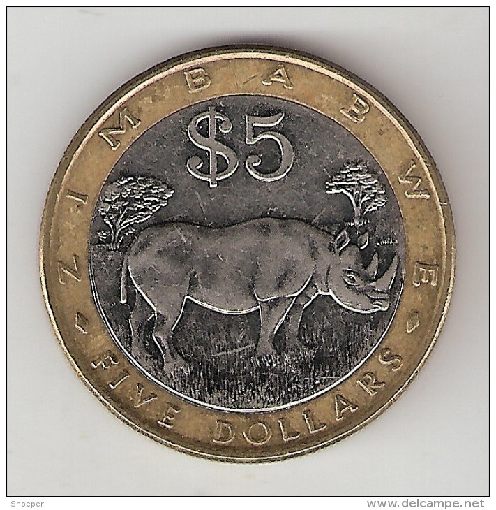 Zimbabwe 5 Dollars 2001 Km 13 - Simbabwe
