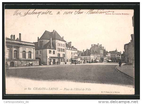 CPA Chalon-sur-Saone, Place De L'Hôtel De Ville - Chalon Sur Saone