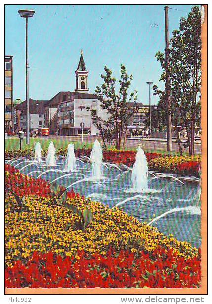 Germany 1967 Y Traveled Postcard Karlsruhe Fountains - Karlsruhe