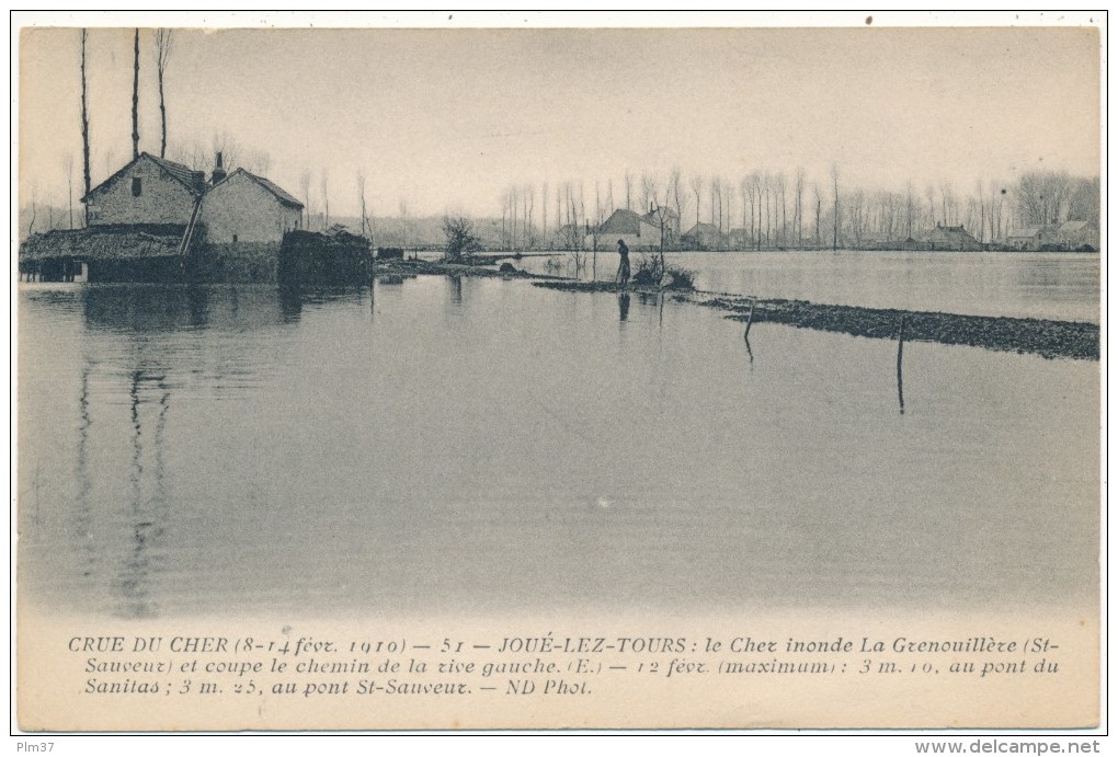 JOUE LES TOURS  - Crue Du Cher 1910 - Saint Sauveur - Autres & Non Classés