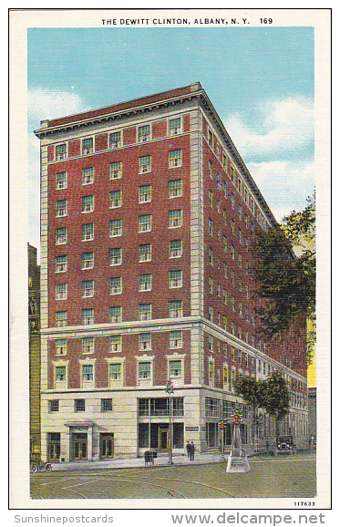 New York Albany The Dewitt Clinton Hotel Curteich - Albany