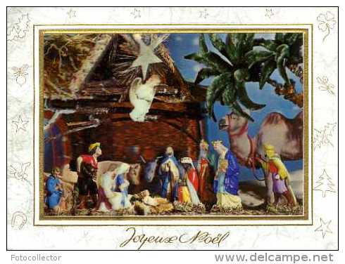 Carte Hologramme Joyeux Noel 1969 - Altri & Non Classificati