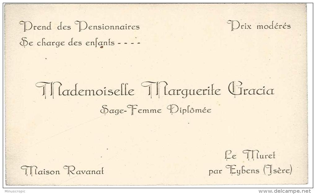 38 - Eybens - Le Muret - Sage Femme Diplomée - Visiting Cards