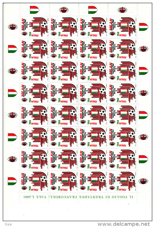 ITALIA 1990 - Sassone 2014** Milan Campione (foglio Completo) - Feuilles Complètes