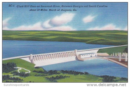 Clark Hill Dam On Savannah River Between Georgia And South Carolina Augusta Georgia - Augusta