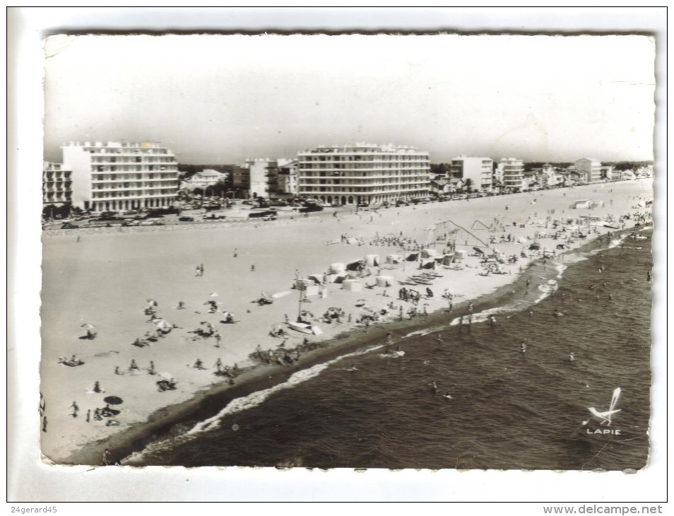 CPSM CANET EN ROUSSILLON (Pyrénées Orientales) - En Avion Au-dessus De......La Plage, Vue Générale - Canet En Roussillon