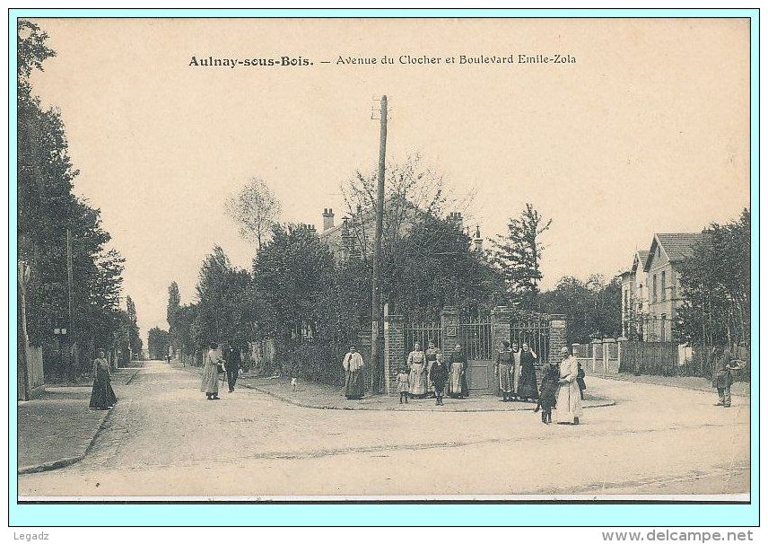 CPA - Aulnay-sous-Bois (93) - Avenue Du Clocher Et Boulevard Emile-Zola - Aulnay Sous Bois