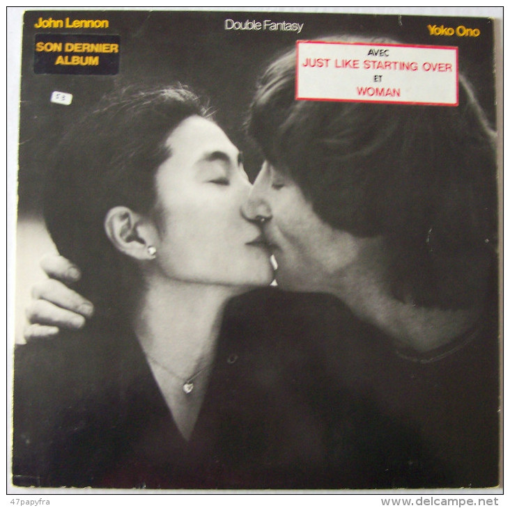 John LENNON Yoko ONO Beatles LP Stéréo + Sticker Double Fantasy 1980 - Disco, Pop