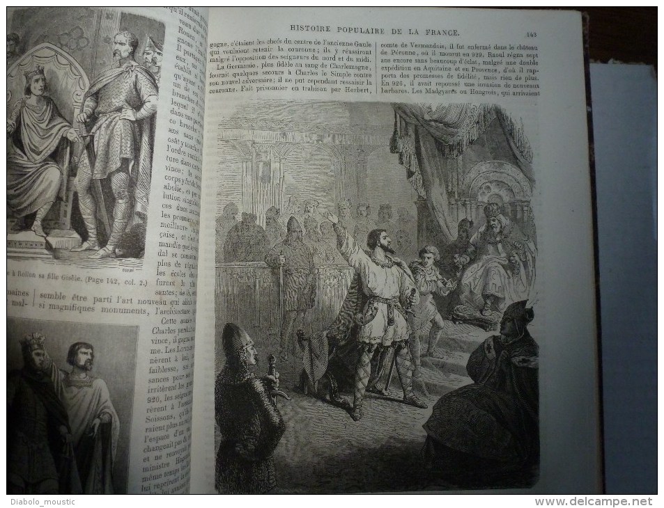 1862 HISTOIRE POPULAIRE de la FRANCE     enrichi de nombreuses gravures sur bois