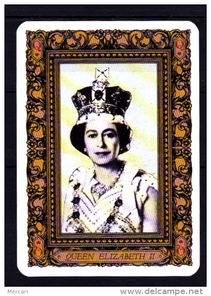 Carte De Jeu Reine ELIZABETH II D'Angleterre - Andere & Zonder Classificatie