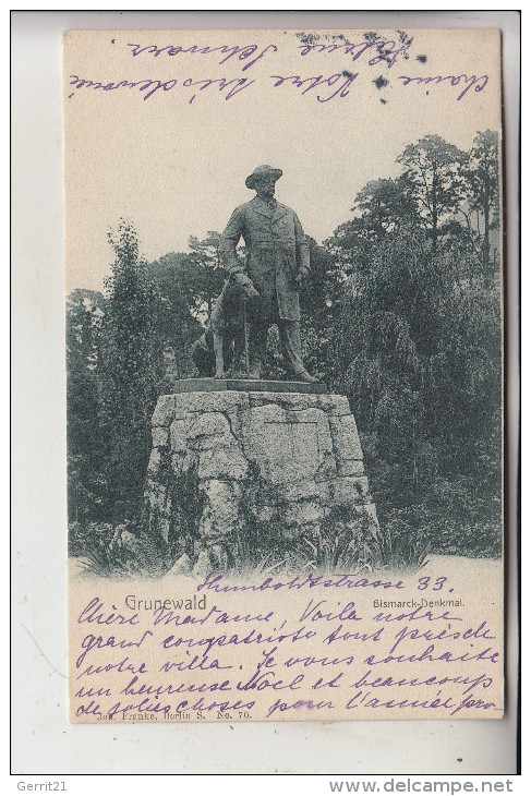 1000 BERLIN - GRUNEWALD, Bismarck Denkmal, 1904 - Grunewald