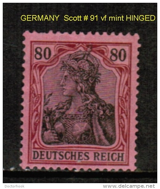 GERMANY   Scott  # 91*  VF MINT HINGED - Unused Stamps