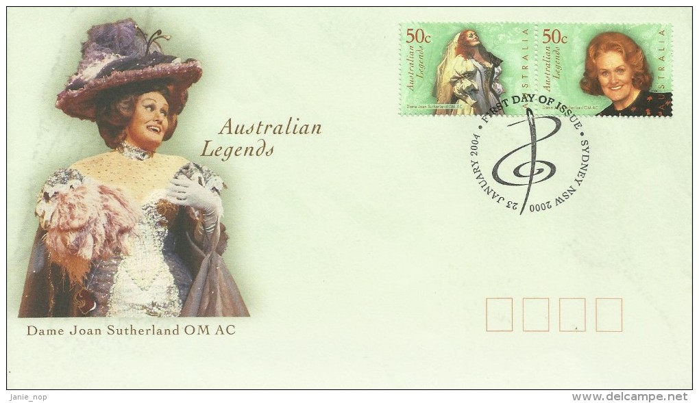 Australia 2004 Australian Legend,Dame Joan Sutherland , FDC - FDC