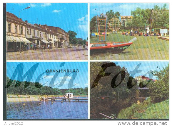 AK Oranienburg MB Straße Des Friedens Spielplatz Schwimmbad 1973 Nr. 01 04 0074 - Oranienburg