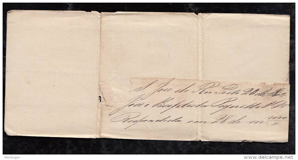 Brazil Brasil 1871 Registered Cover SAO JOSE DO RIO PRETO To RIO DE JANEIRO - Lettres & Documents