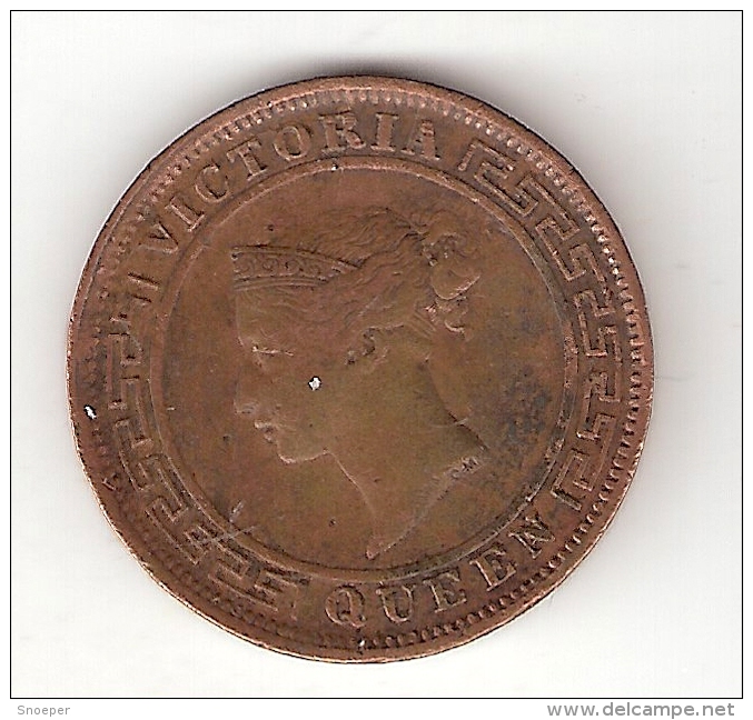 * Ceylon 1 Cent 1891  Km  92  Vf - Sri Lanka