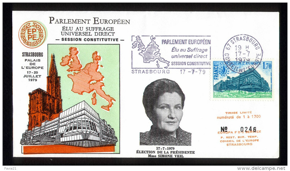 FDC - Strasbourg - Constitution Parlement Européen - Conseil De L' Europe - WEIL - 1970-1979