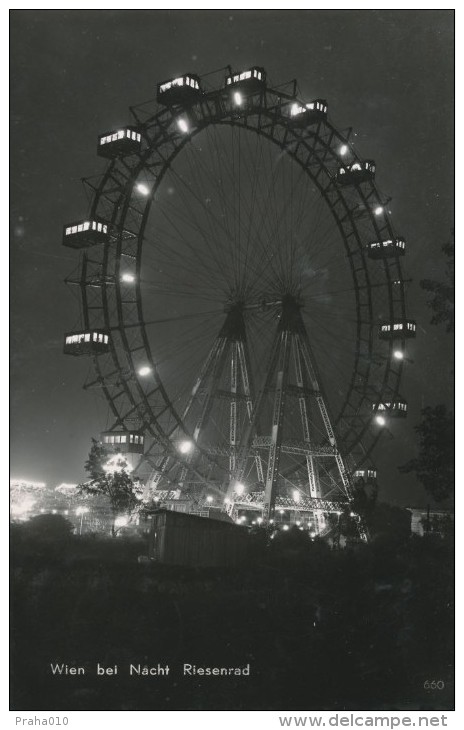 I5777 - Austria (1956) Wien 101; Postcard: Wien Bei Nacht, Riesenrad - Prater