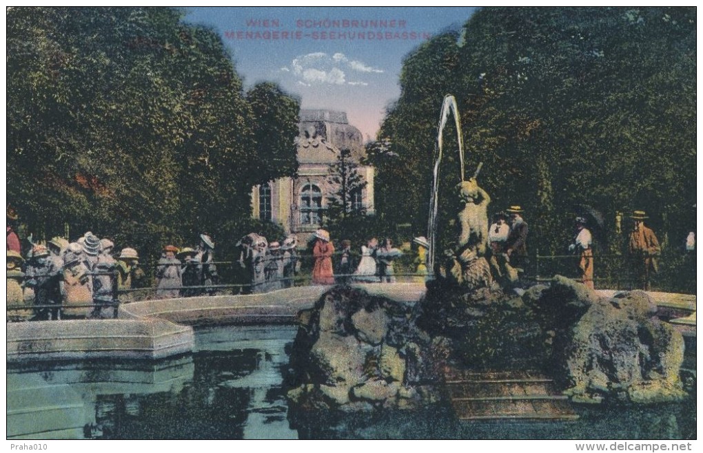 I5785 - Austria (1924) Wien 33; Postcard: Wien. Schönbrunner Menagerie - Seehundsbassin - Castello Di Schönbrunn