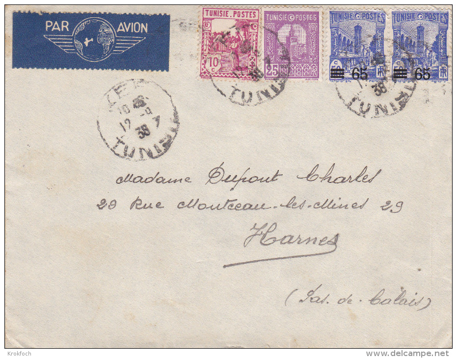 Le Kef Tunisie 1938 - Lettre - Storia Postale