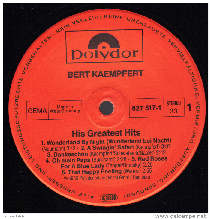 * 2LP *  BERT KAEMPFERT - HIS GREATEST HITS (Germany 1965 EX!!!) - Instrumentaal