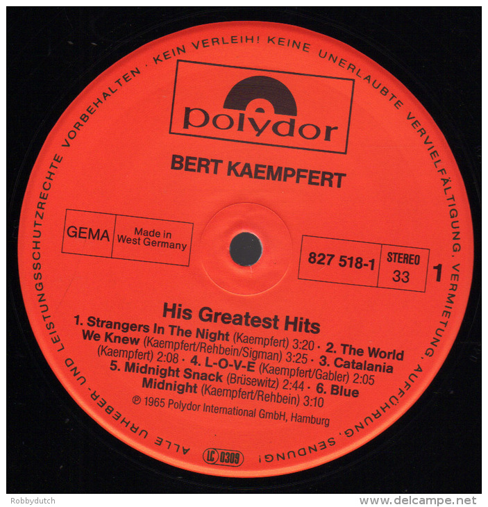 * 2LP *  BERT KAEMPFERT - HIS GREATEST HITS (Germany 1965 EX!!!)