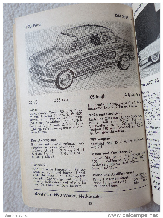 "Der Motor-Katalog 1958" Band 2 Mit 100 Autos - Kataloge