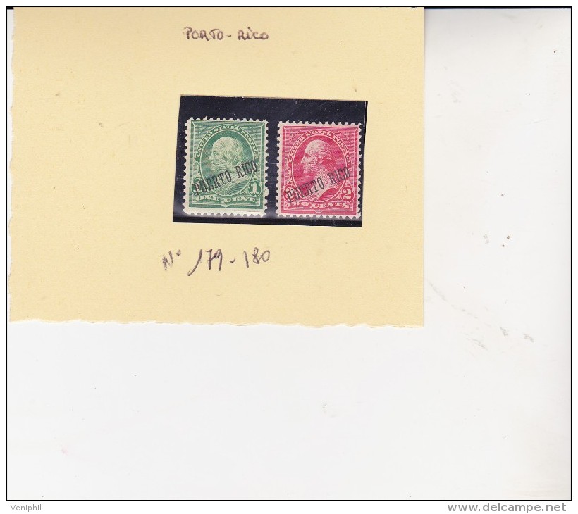 PORTO RICO -  N° 179-180 NEUF  X  COTE 14 € - Autres & Non Classés