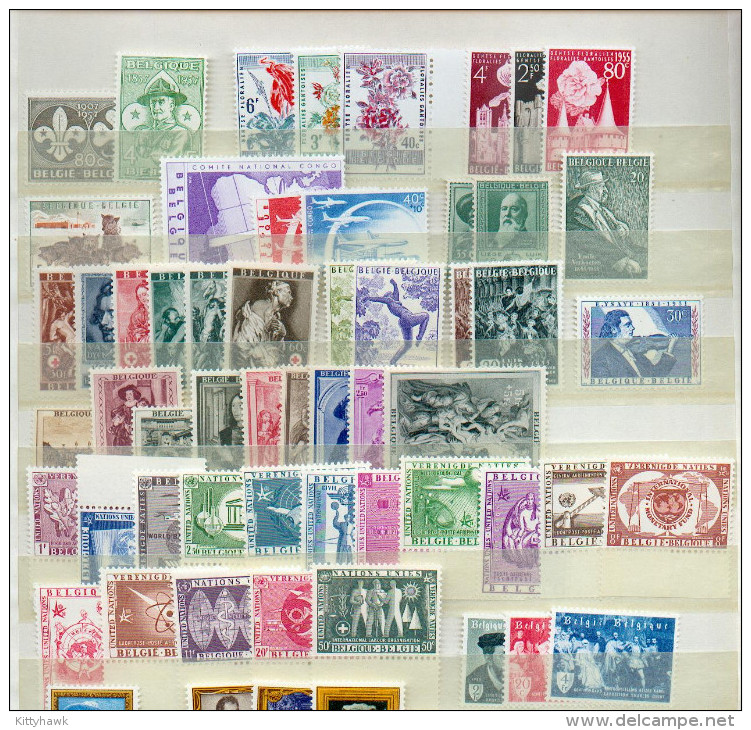 COL 3 - BELGIQUE 1 - Période Semi-classique -  60 Timbres En Séries Complètes + 1 BF - Qualité ** Et * - Collections