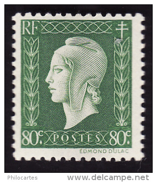 FRANCE  1945  -  Y&T  688  - Dulac  80c  - NEUF ** - 1944-45 Marianne De Dulac