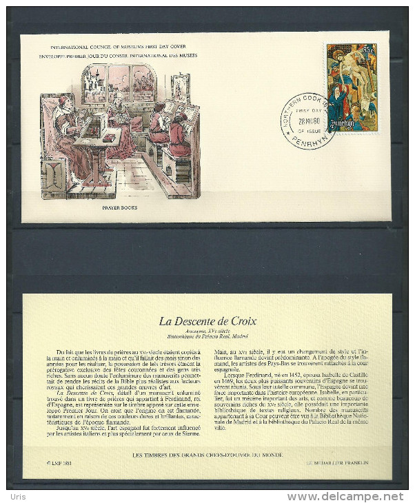 PENRHYN  ISLANDE. F.D.C. CONSEIL INTERNATIONAL DES  MUSEES ( PRAYER BOOKS ) - FDC