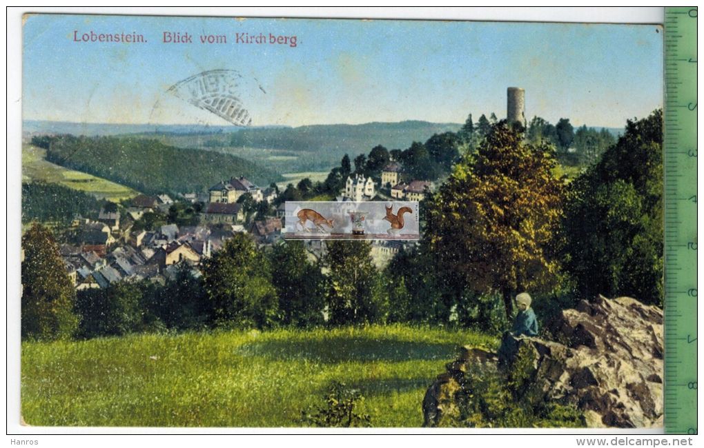 Lobenstein Blick Vom Kirchberg- 1911, -Verlag:  P. König, Lobenstein, POSTKARTE Mit Frankatur, Mit Stempel LOBENSTEIN - Lobenstein