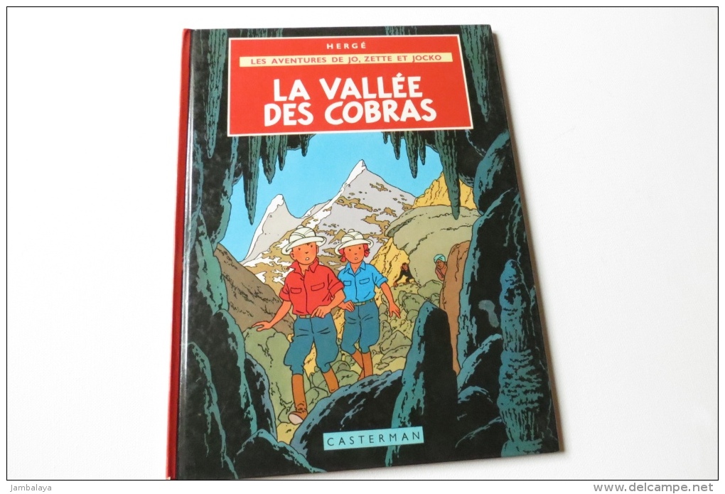 JO ZETTE ET JOCKO La Vallée Des Cobras Hergé Casterman Réédition 1982 - Jo, Zette & Jocko