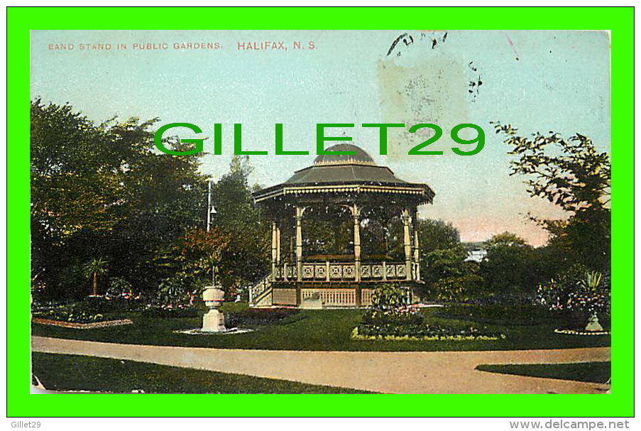 HALIFAX, NOVA SCOTIA - BAND STAND IN PUBLIC GARDENS - TRAVEL MONTREAL IMPORT CO - - Halifax