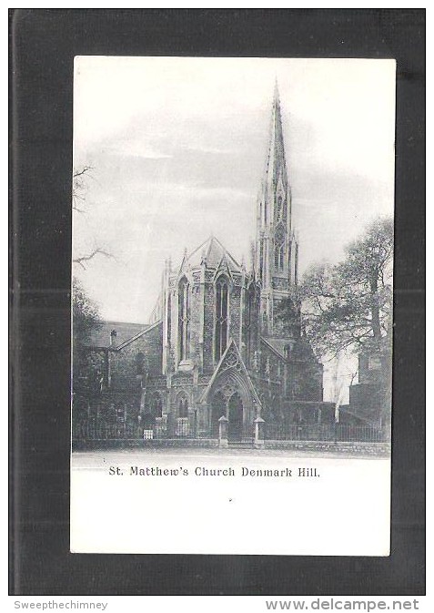 Denmark Hill ST.MATTHEW'S CHURCH USED 1913 By J B GOLDSBROUGH 60 DENMARK HILL LONDON SE - Londres – Suburbios