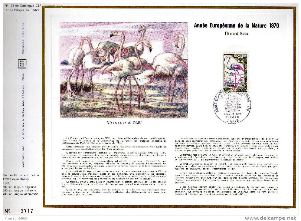 Feuillet Tirage Limité CEF 128 Année Européenne De La Nature Flamant Rose Paris - Flamingo