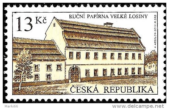 Czech Republic - 2014 - Technical Monuments - Handmade Paper Mill In Velke Losiny - Mint Stamp - Unused Stamps