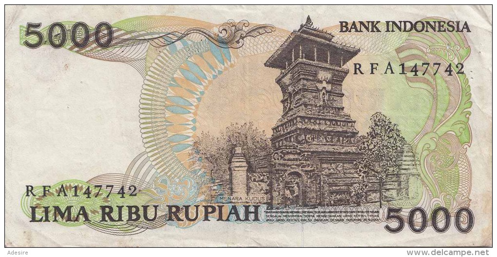 5000 Lima Ribu Rupiah 1986, Banknote Indonesien - Indonesien