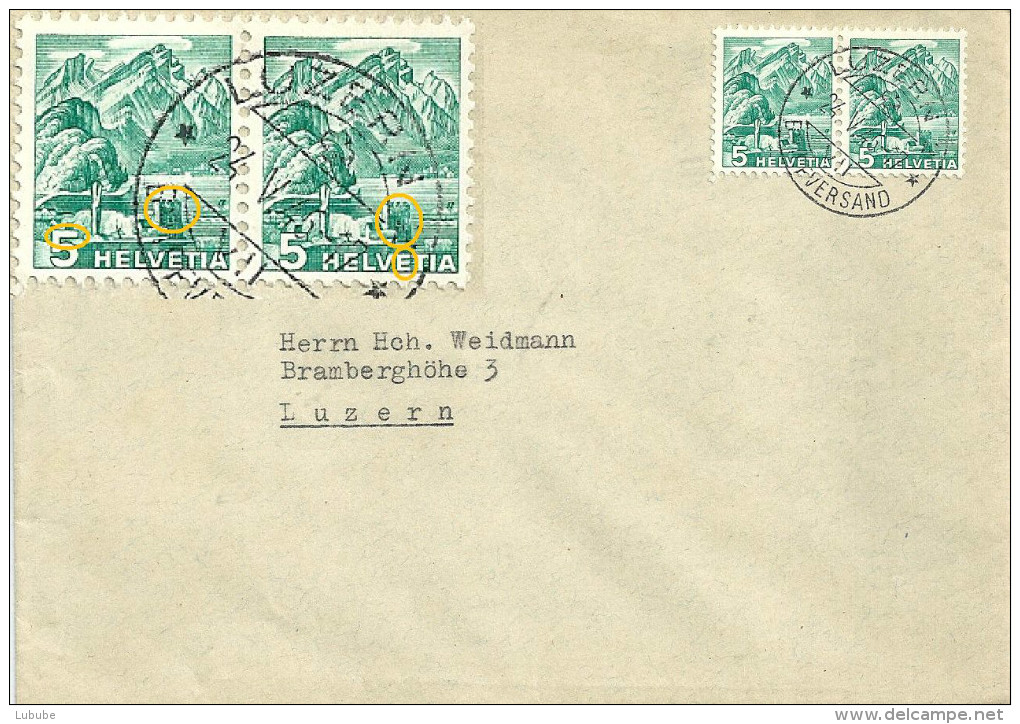 Brief  Luzern  (Markenabart)       1946 - Storia Postale