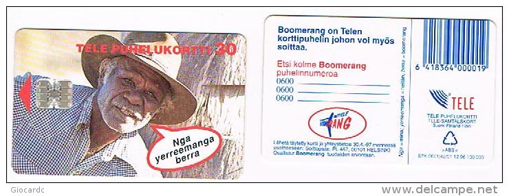 FINLANDIA (FINLAND) - TELE (CHIP) -  1996 BOOMERANG - USED -  RIF. 8150 - Finlandia